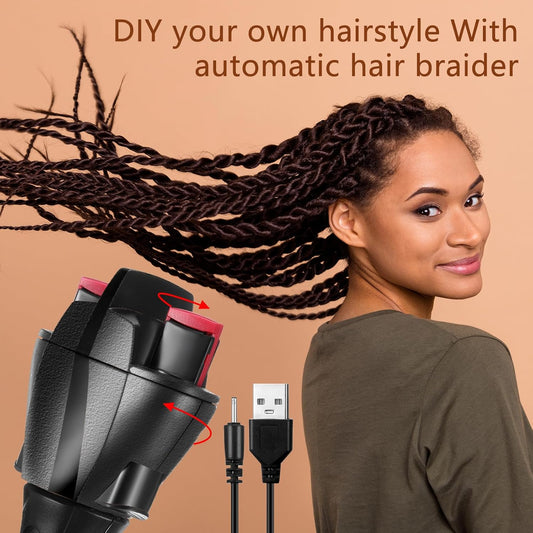 (💫LAST DAY SALE 40% OFF💫) Automatic Hair Twister and Braider Set - Electronic Braid Maker Instant Two Strand Twist Machine