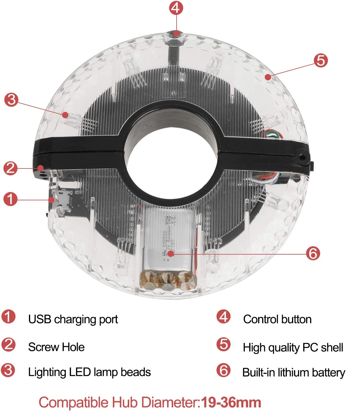 🚴🌟 LED Bike Hub Light – Safety And Style For Night Riding!