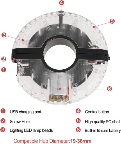 🚴🌟 LED Bike Hub Light – Safety And Style For Night Riding!