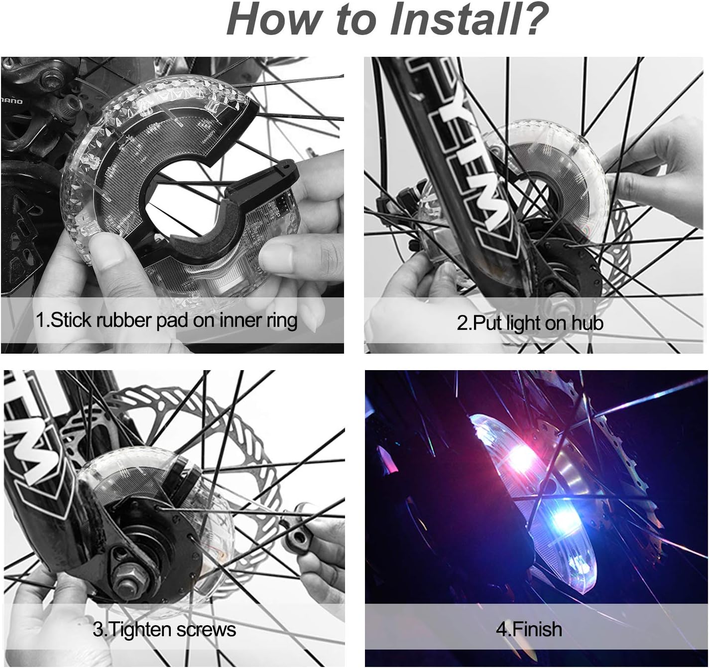 🚴🌟 LED Bike Hub Light – Safety And Style For Night Riding!