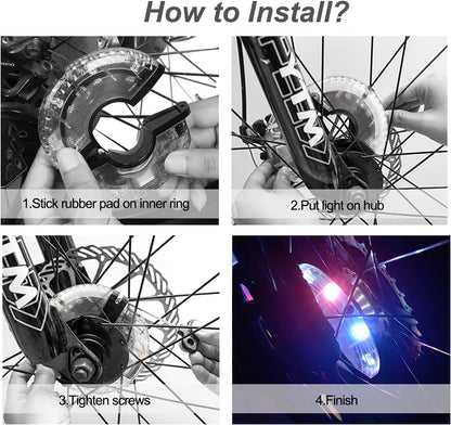 🚴🌟 LED Bike Hub Light – Safety And Style For Night Riding!