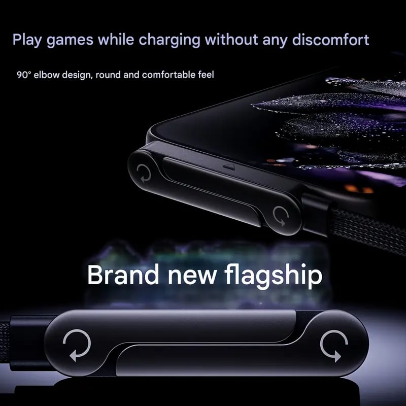 ⚡🔥 LAST DAY 50% OFF ✨ 2-in-1 Invisible Holder Charger Cable - 240W Fast Charging Cord with Built-In Phone Stand