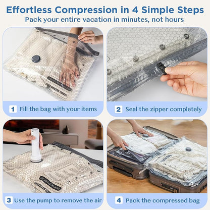 🔥 LAST DAY 49% OFF-Cordless Travel Vacuum Storage Compression Bag Set