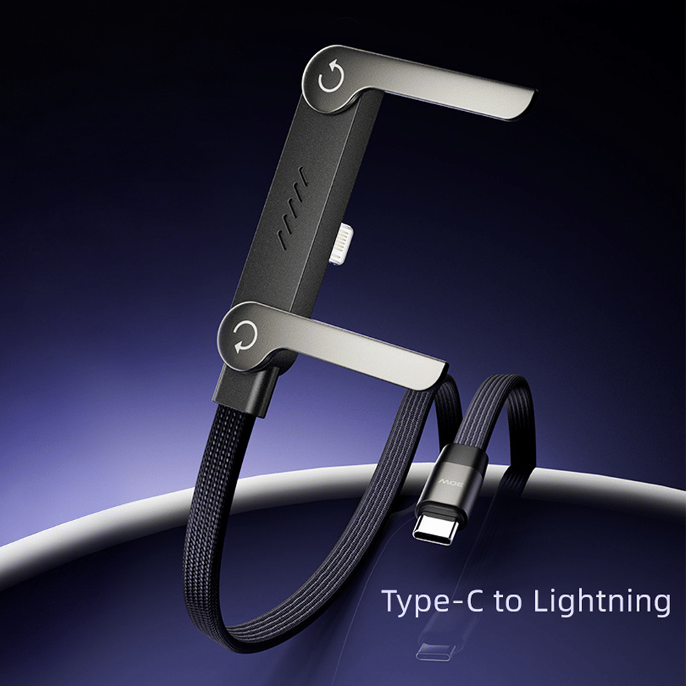 ⚡🔥 LAST DAY 50% OFF ✨ 2-in-1 Invisible Holder Charger Cable - 240W Fast Charging Cord with Built-In Phone Stand