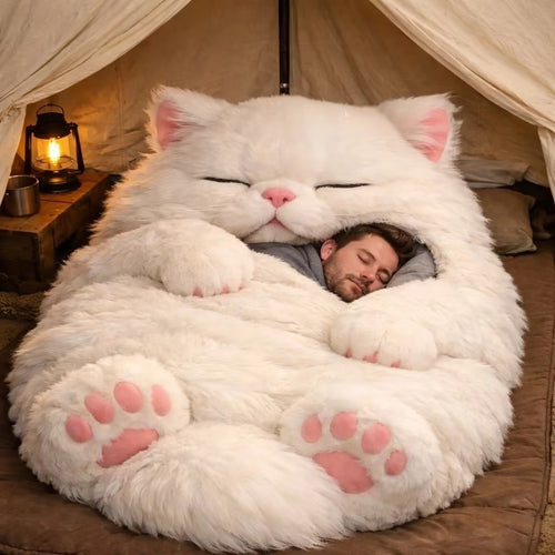 🔥LAST DAY 49% OFF✨🐱 Fluffy cat sleeping bag– Soft, Warm & Purrfectly Cozy😴💤