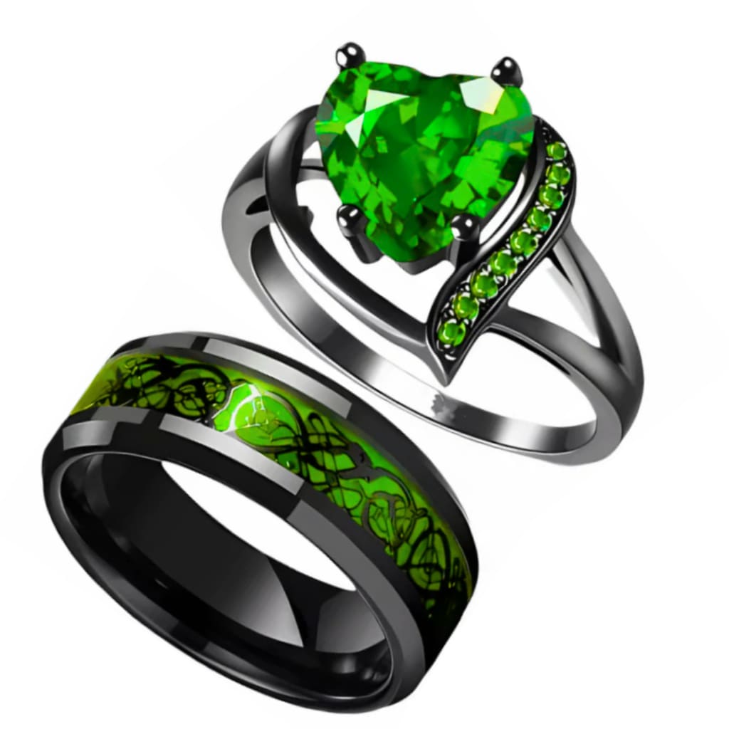 💫❤️‍🔥Valentine's Day 2026- 💍Couples Promise Rings with Heart Designs