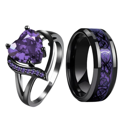 💫❤️‍🔥Valentine's Day 2026- 💍Couples Promise Rings with Heart Designs