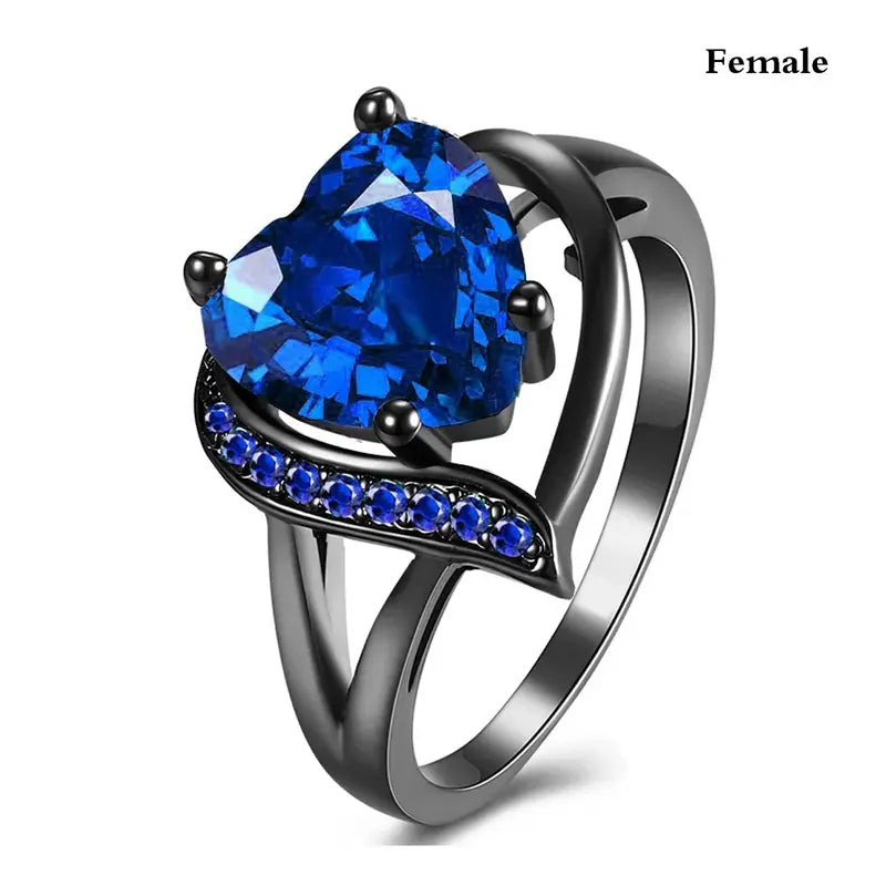 💫❤️‍🔥Valentine's Day 2026- 💍Couples Promise Rings with Heart Designs