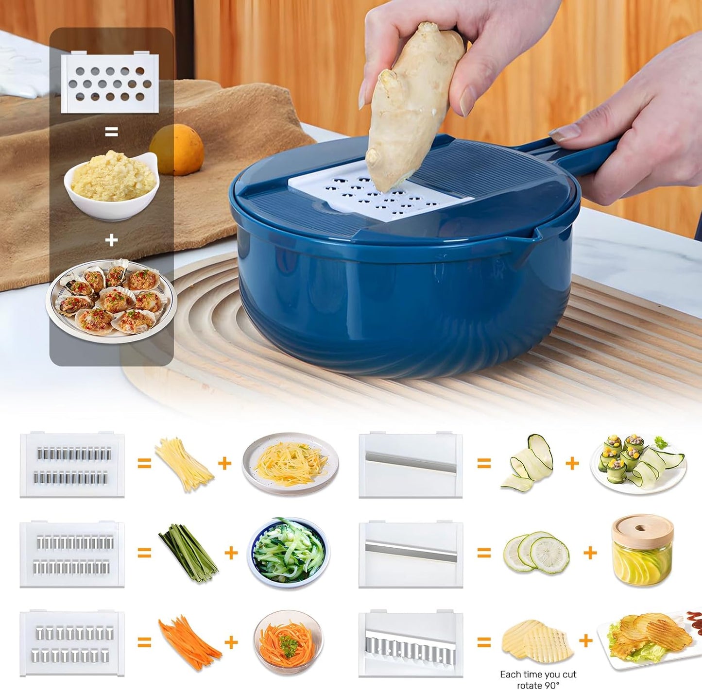 🔥✨9 IN 1 - Multifunction mandoline slicer