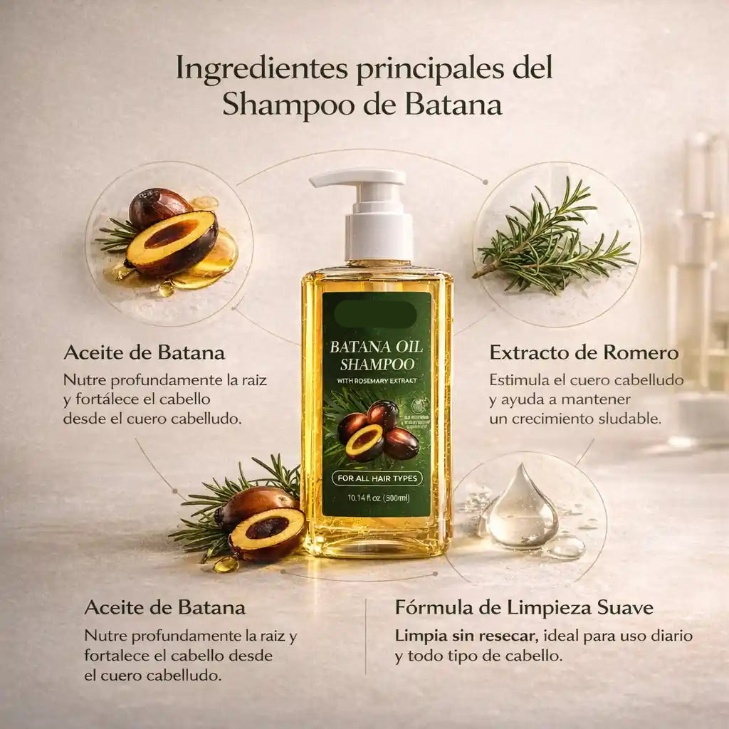 🔥Shampoo de Batana 100% natural - Cabello más fuerte, brillante y sin huecos