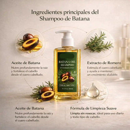 🔥Shampoo de Batana 100% natural - Cabello más fuerte, brillante y sin huecos