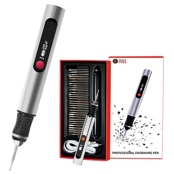 Customizer Engraving Pen with 30 Free Diamond Bits-Personalized Gifts & USB-C Fast Charger ,Easy to Use, 3 Speed Settings 5000-18000 RPM
