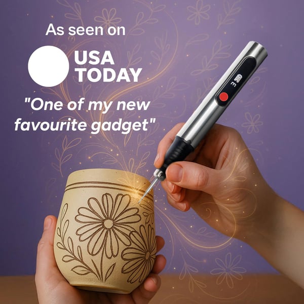 Customizer Engraving Pen with 30 Free Diamond Bits-Personalized Gifts & USB-C Fast Charger ,Easy to Use, 3 Speed Settings 5000-18000 RPM