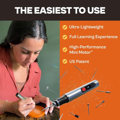 Customizer Engraving Pen with 30 Free Diamond Bits-Personalized Gifts & USB-C Fast Charger ,Easy to Use, 3 Speed Settings 5000-18000 RPM