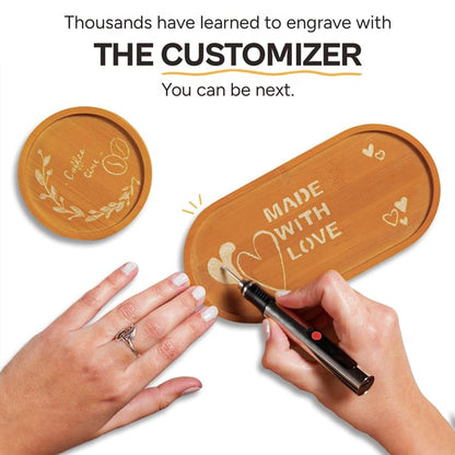 Customizer Engraving Pen with 30 Free Diamond Bits-Personalized Gifts & USB-C Fast Charger ,Easy to Use, 3 Speed Settings 5000-18000 RPM