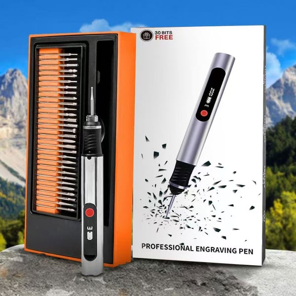 Customizer Engraving Pen with 30 Free Diamond Bits-Personalized Gifts & USB-C Fast Charger ,Easy to Use, 3 Speed Settings 5000-18000 RPM