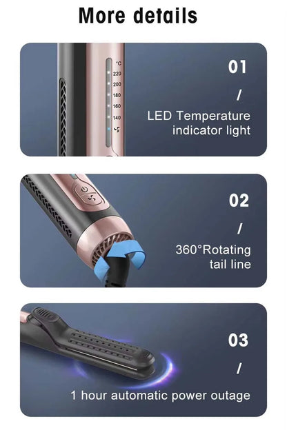 ✨50% OFF NOW! 🎉Styling Pro 2-in-1: Straightener &amp; Curler with Cool Airflow