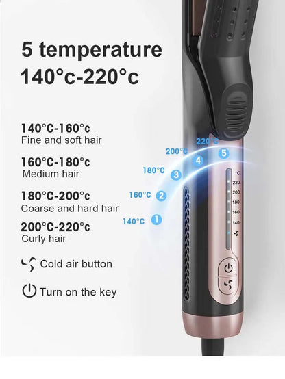 ✨50% OFF NOW! 🎉Styling Pro 2-in-1: Straightener &amp; Curler with Cool Airflow