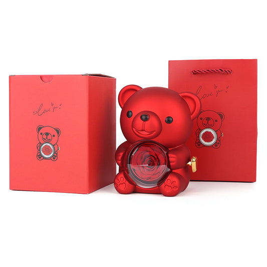 💘Valentine's Day Promotion 49% OFF🔥- Cute Teddy Bear with Preserved Rose