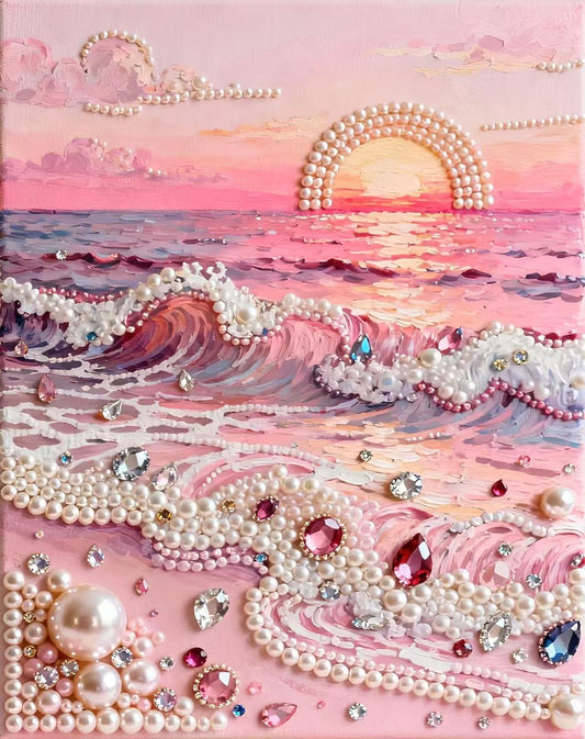 🏰✨DIY Beaded Art Kit - Castle Pearl Painting🎇