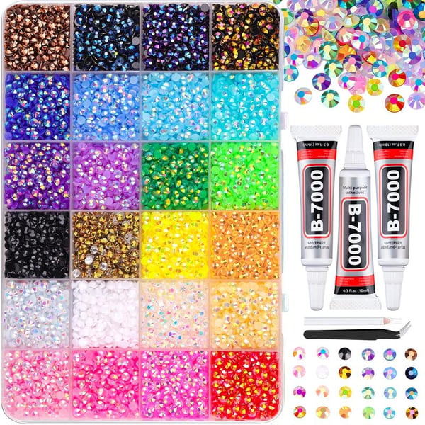 24000 pcs in 24-Grid Storage Box+3x10ml Glue