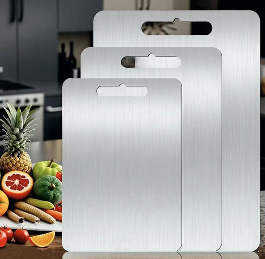 🛒🔥UP to 50% | 3Pcs Stainless Steel Cutting Board Set (S+M+L)