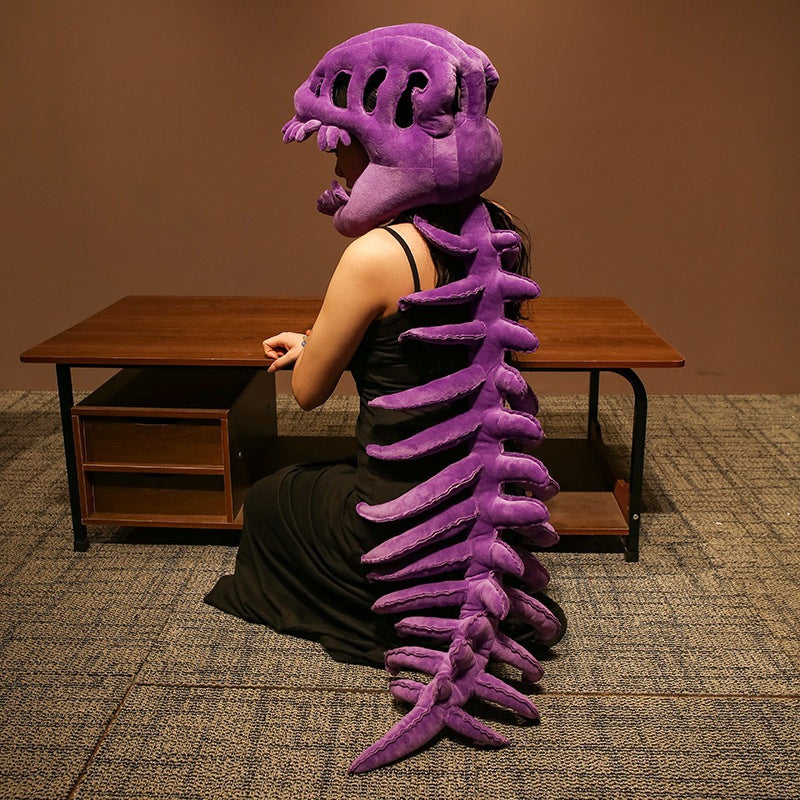 🔥HOT SALE 49% OFF✨Dinosaur Skeleton Headgear Pillow, 5 Color Options, Perfect for Party Cosplay & Sofa Lounging, Unisex Design