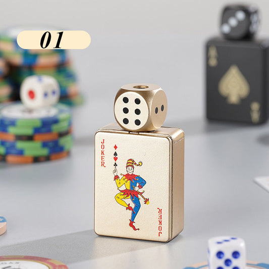 💫🔥Dice spinning lighter playing cards windproof lighter