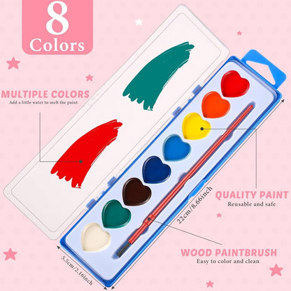 💖🎨Mini Watercolor Paint Set for Valentine's Day | Romantic Art Gift