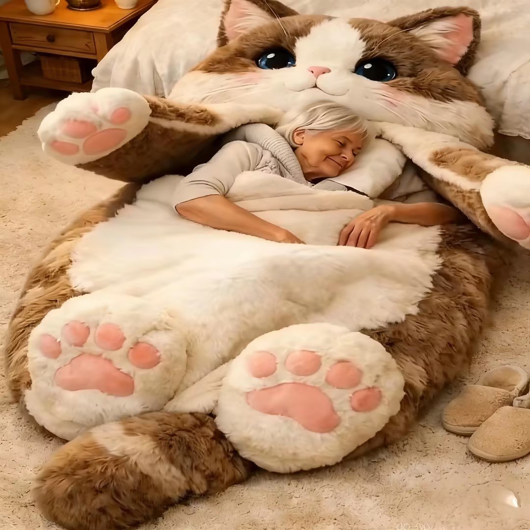🔥LAST DAY 49% OFF✨🐱 Fluffy cat sleeping bag– Soft, Warm & Purrfectly Cozy😴💤