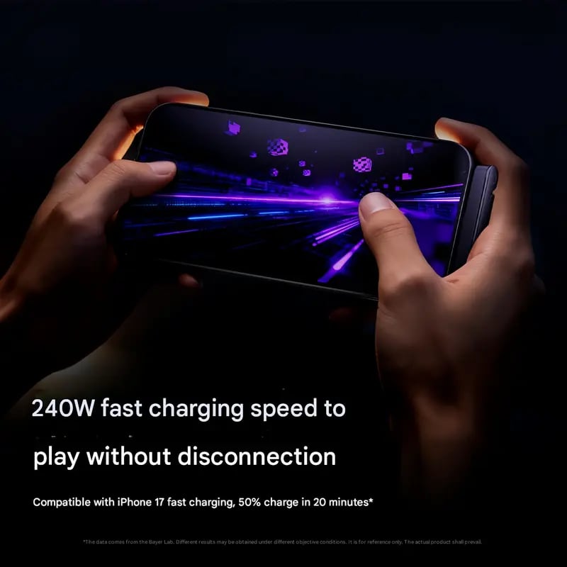 ⚡🔥 LAST DAY 50% OFF ✨ 2-in-1 Invisible Holder Charger Cable - 240W Fast Charging Cord with Built-In Phone Stand